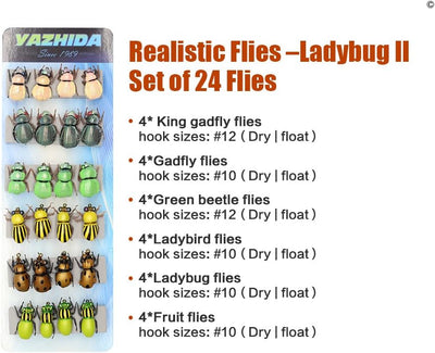 Kit moscas secas para pesca Panfish Crappie Bluegill