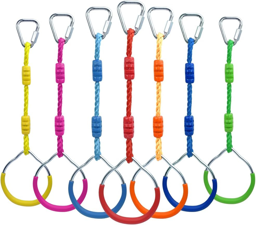 7 Anillos de Gimnasia Coloridos para Exterior