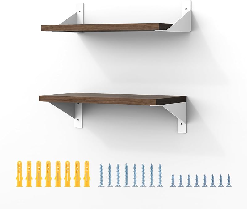 4 Soportes Triangulares Hierro Blanco 12pulg Estantes