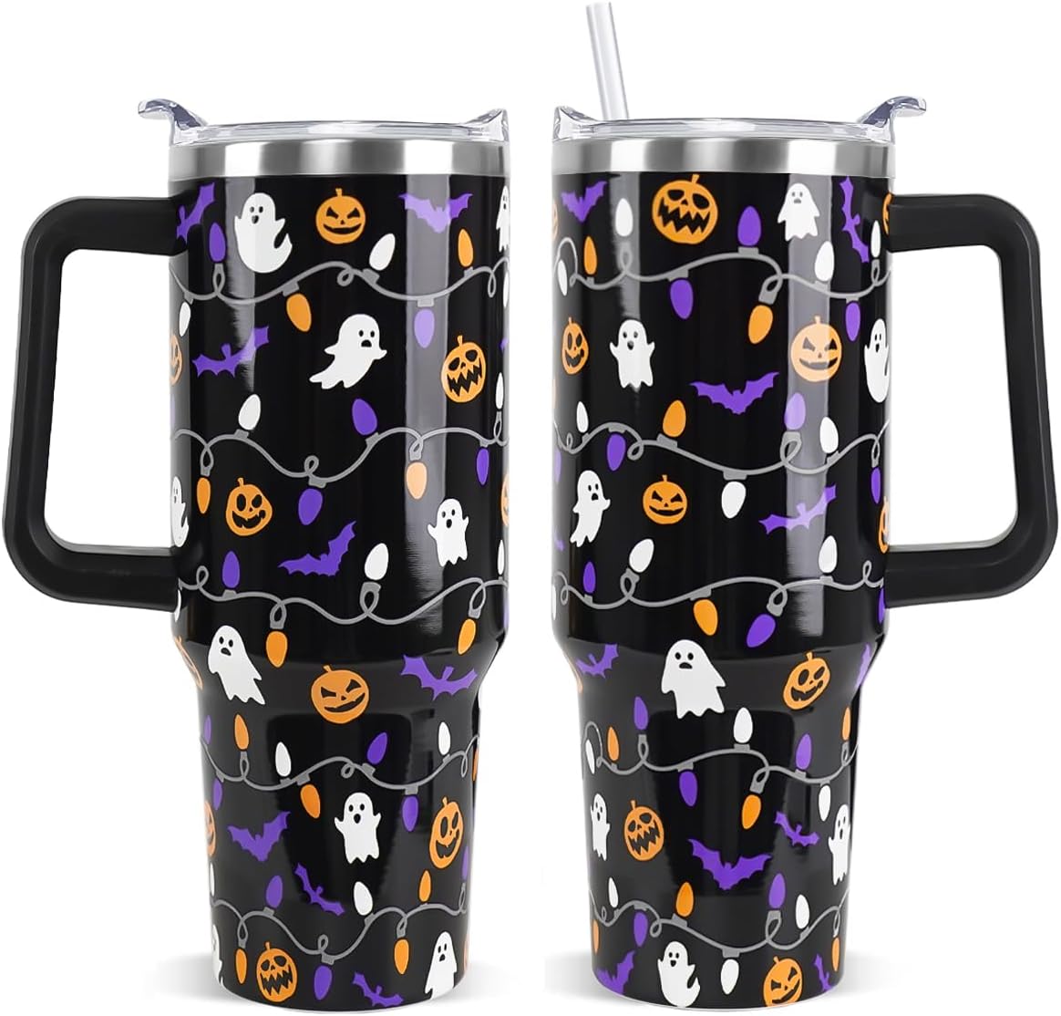 Vaso Halloween 40oz fantasma calabaza acero inox aislado