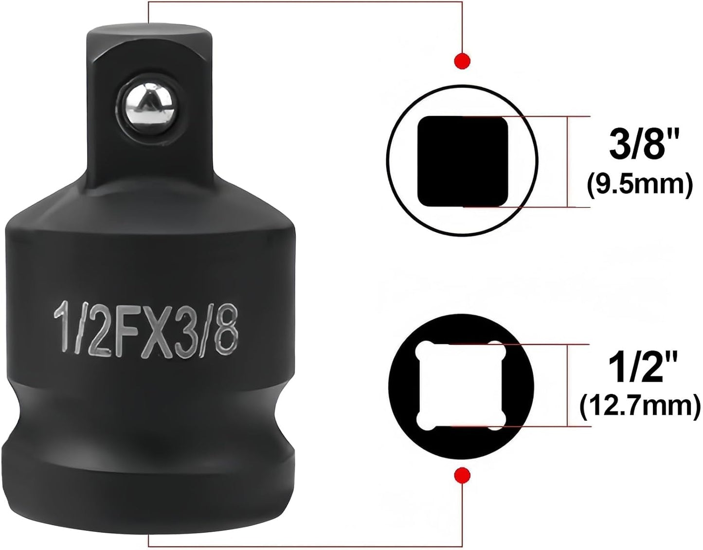 Reductor enchufe impacto 1/2x3/8 acero CR-MO comp