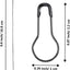 500 Pzas Cadena Etiquetas Colgantes Negro 6.6" Cuerda Nailon