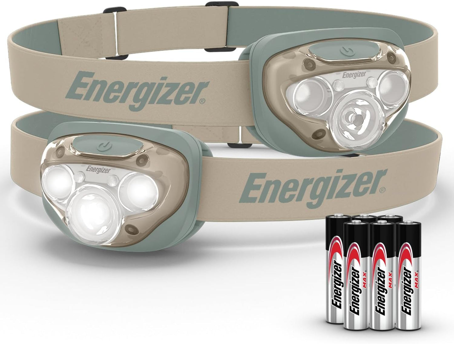 Linterna frontal LED IPX4 luz alta exterior 2unid