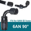 Accesorio 6AN 90 grados para manguera CPE negro