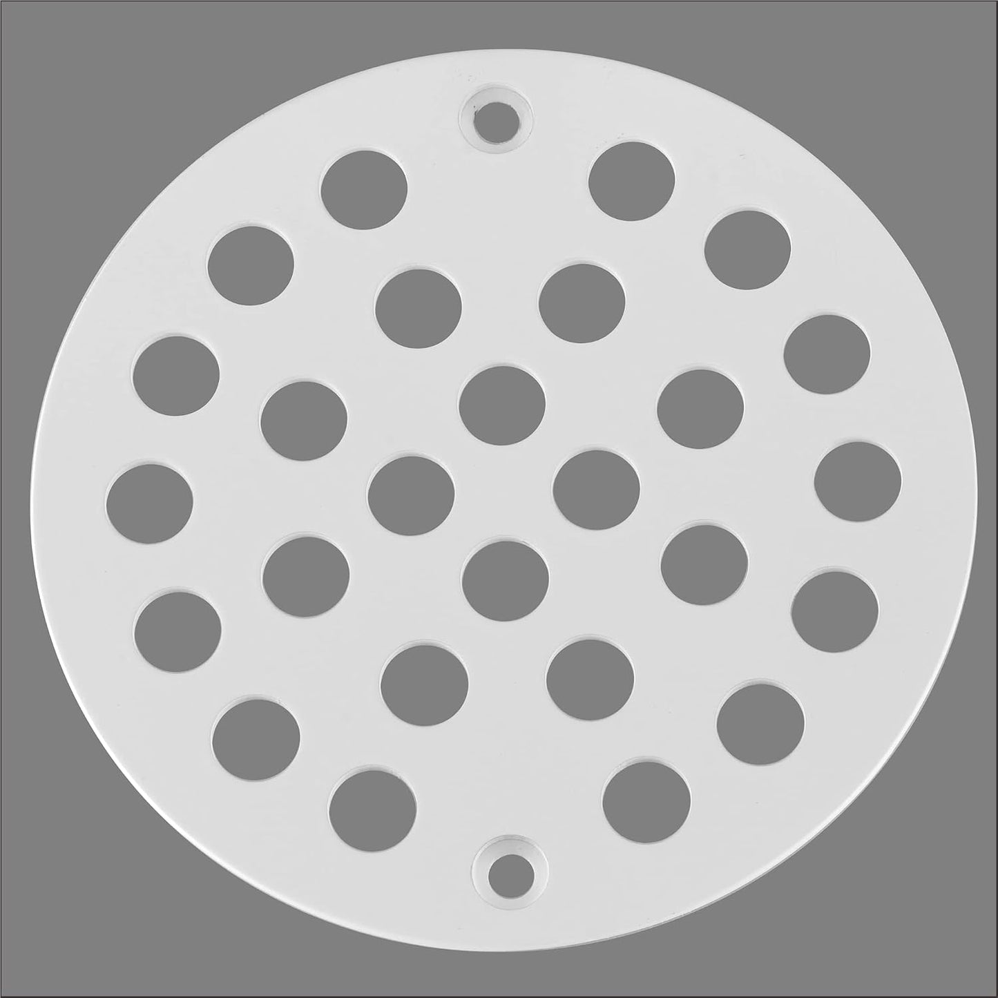 Colador ducha atornillado 4pulg tapa drenaje piso blanco