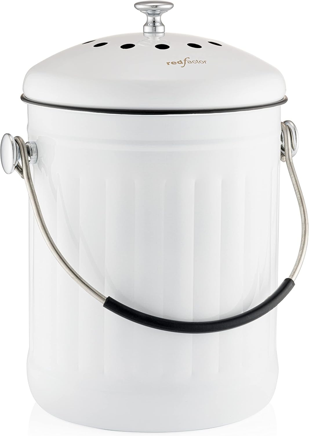 Cubo compost acero inox filtro dual incluye repuesto blanco