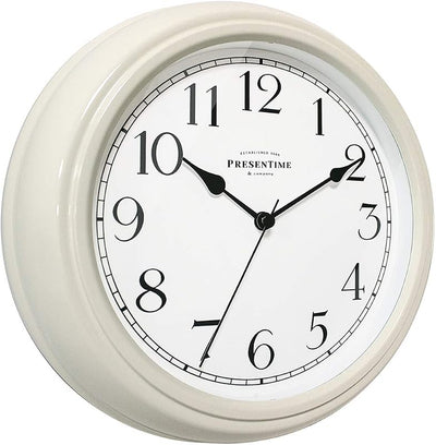 Reloj pared decorativo moderno 10pulg blanco crema
