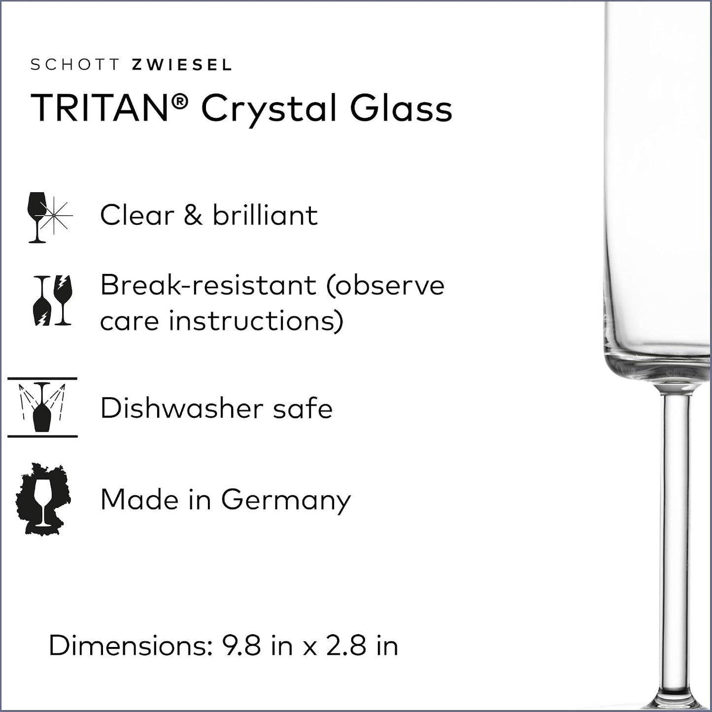 Set 4 copas champán Schott Zwiesel cristal tritan 5.5oz