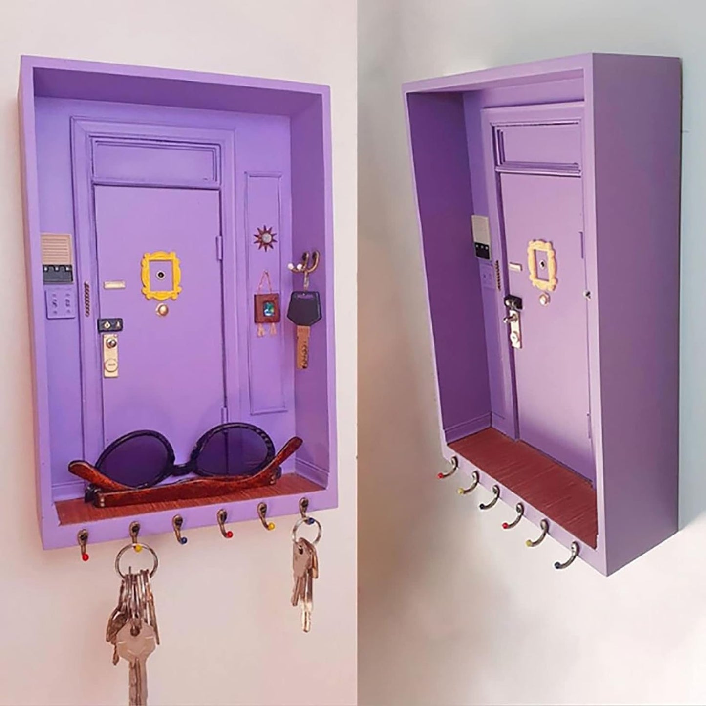 Soporte llaves pared Friends madera decoración hogar