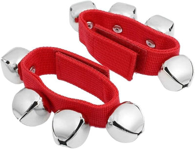 2 Pzas Campanas Muñeca Musical Navidad Sonajeros Rojo