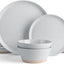 Set 18 Pzas Vajilla Cerámica 6 Personas Resistente Gris
