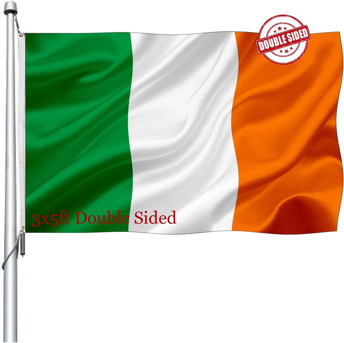 Bandera Irlandesa 3x5" Exteriores Doble Cara Resistente