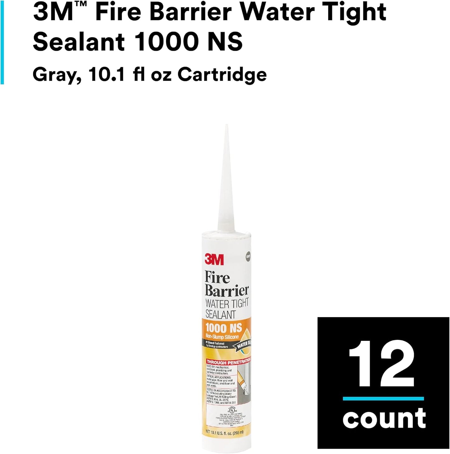 Sellador hermético contra incendios 10.1oz gris