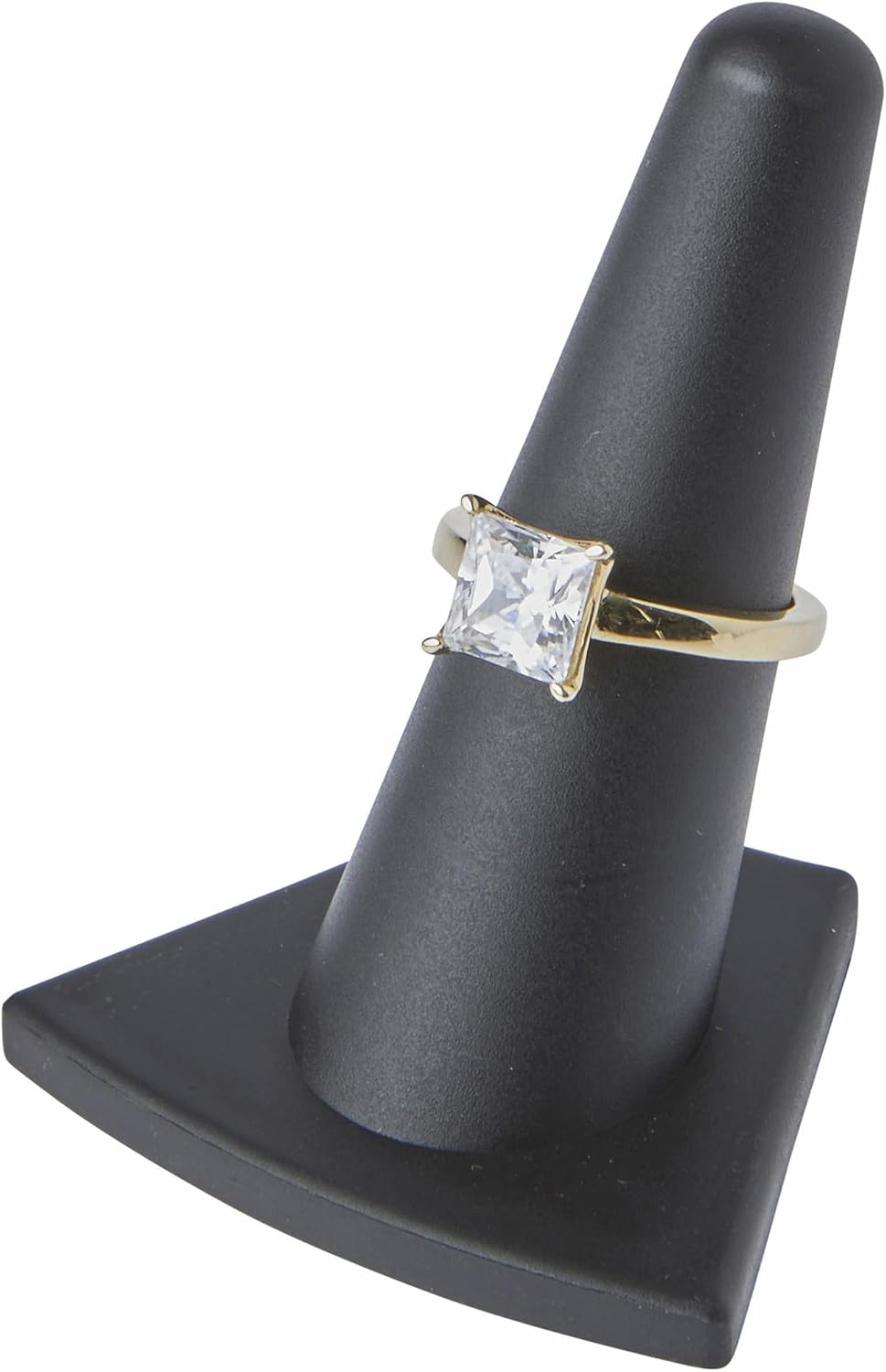 Pantalla dedo anillo goma negra base triangular 2x1.625"