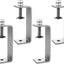 Set 4 abrazaderas C ajustables M10 acero 4"