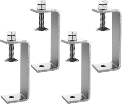 Set 4 abrazaderas C ajustables M10 acero 4"