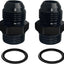 Adaptador riel combustible 8AN Flare a ORB 2 Uds negro