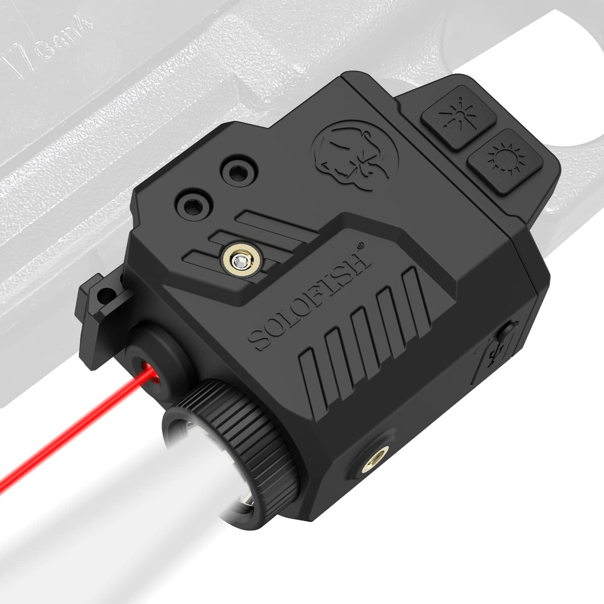 Combo luz roja 800lúmenes con cable USB-C