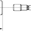 Extensión 11/2" para controles volumen pared brida plana