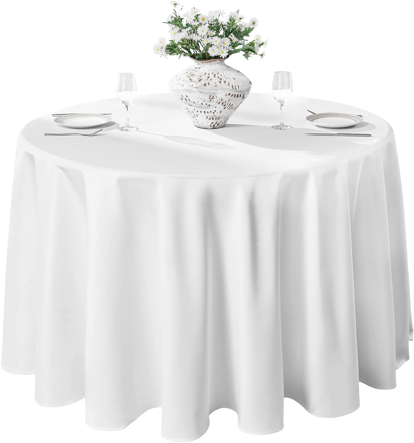 Mantel redondo poliéster 70pulg resistente manchas y arrugas