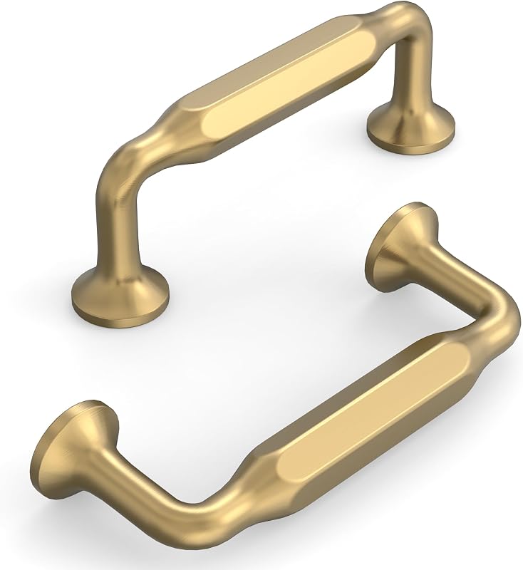 10 Manijas Cocina 3" Color Bronce Champán Tiradores Dorados
