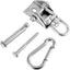 4 Perchas Acero Inox 1000lb Rotación 360° para Columpio