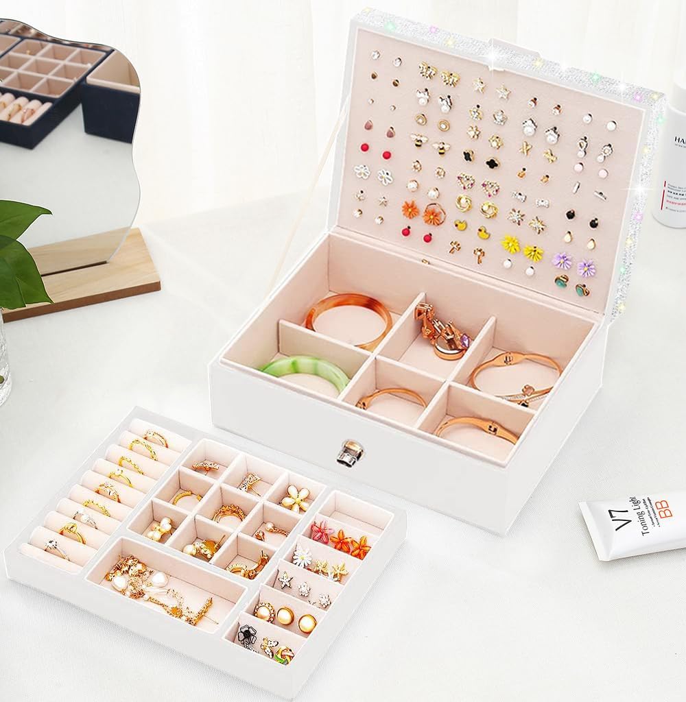 Caja organizadora de aretes para niñas