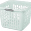 Cesta colada plástico cuadrada 18uds color menta