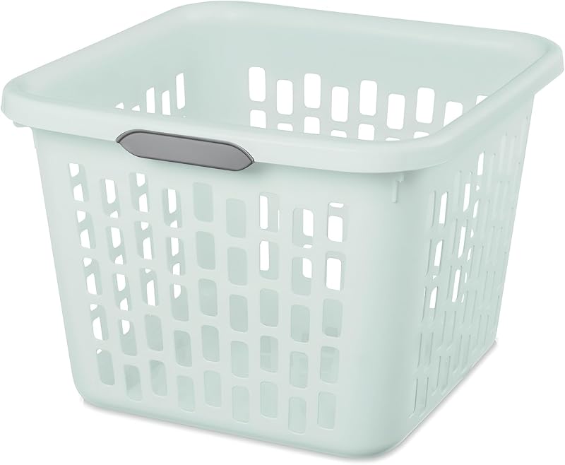 Cesta colada plástico cuadrada 18uds color menta
