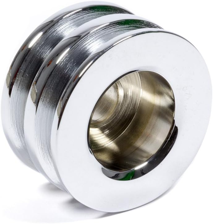 Polley alternador correa V 2 ranuras 6.67cm acero cromado