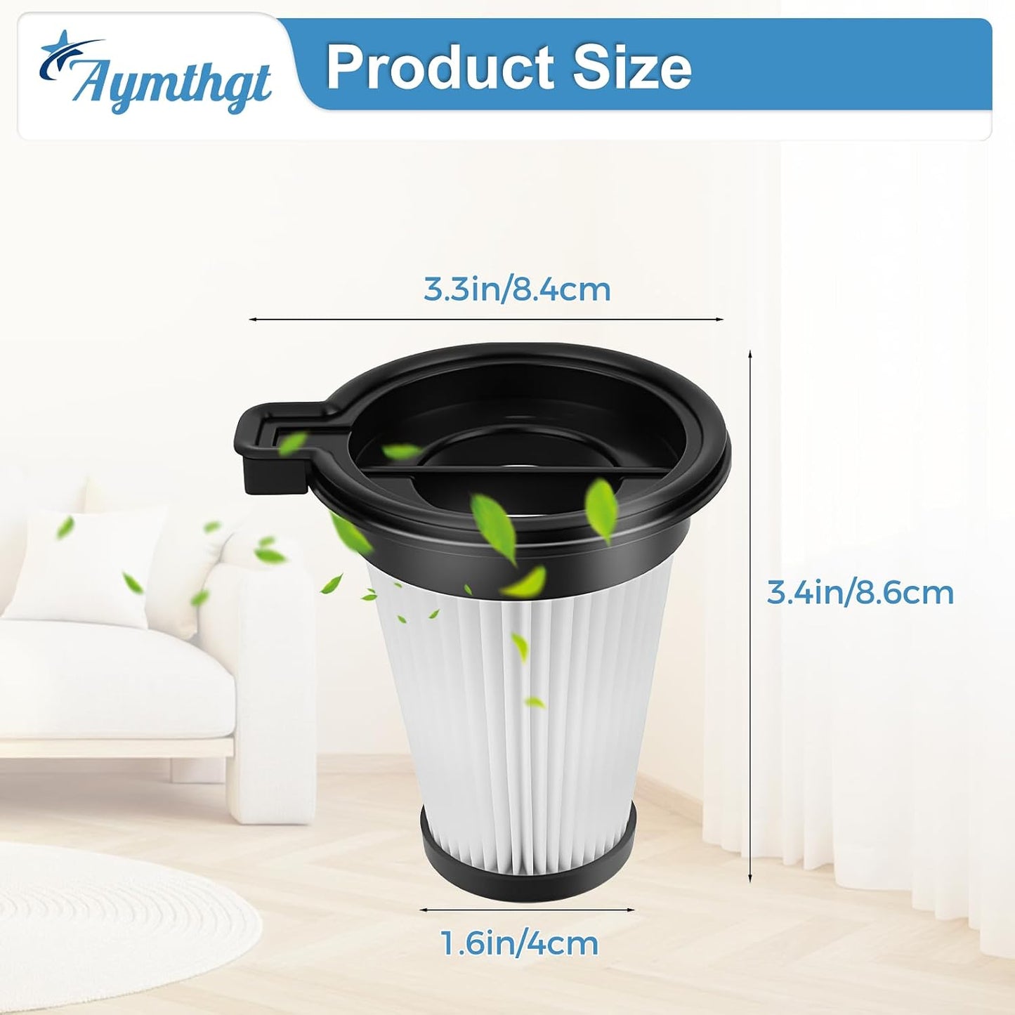 6 Filtros HEPA Wyze Aspiradora Inalámbrica Lavables