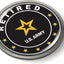 Etiqueta engomada emblema ejército EE.UU. 3D abovedado