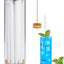 Dispensador popotes acrílico 13pulg con 100 pajitas coloridas