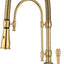 Grifo cocina cobre giratorio 360 grados extraíble dorado