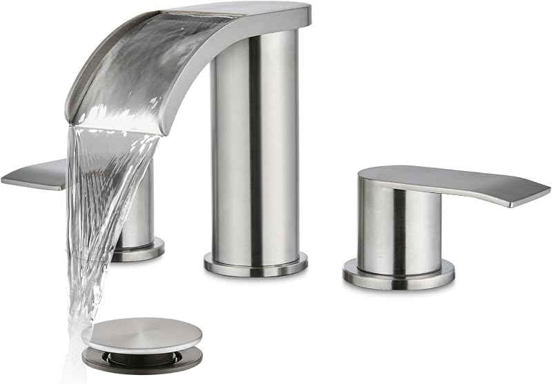 Grifo baño cascada 8" llave 3 agujeros 2 asas