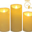 3 Velas LED impermeables exteriores con temporizador
