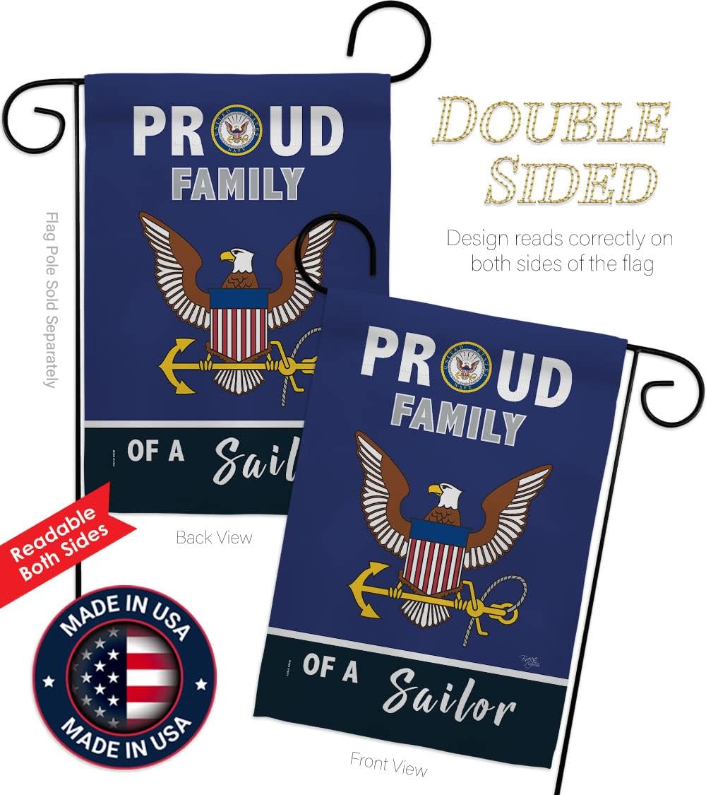 Bandera jardín USN Seabee con soporte oficial