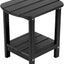 Mesa auxiliar plástico HDPE 16.5pulg exterior negro