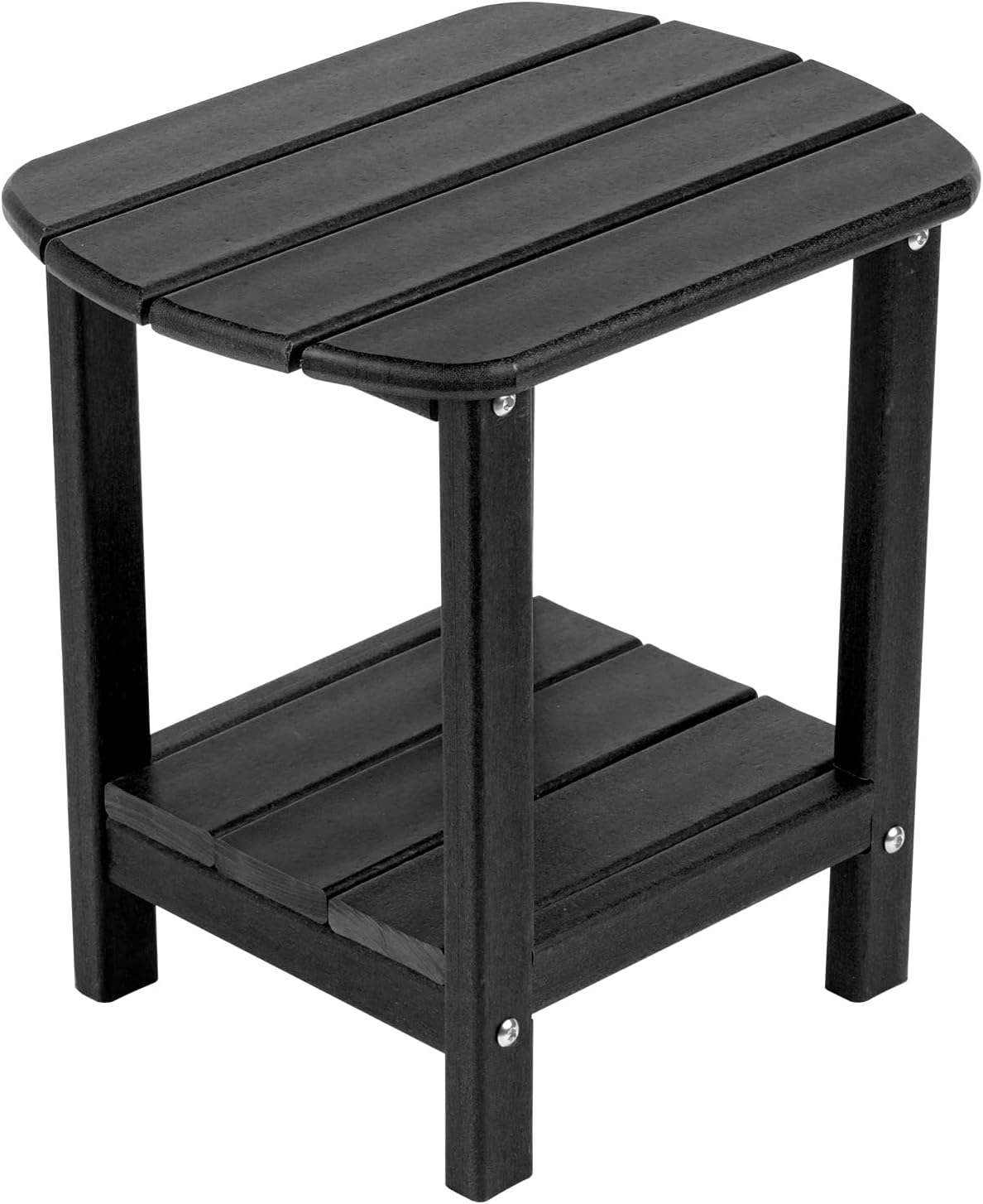Mesa auxiliar plástico HDPE 16.5pulg exterior negro