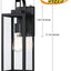 Lámpara pared exterior moderna 17.75" metal vidrio