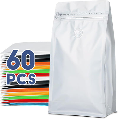Bolsas café con válvula 16oz 60uds planas aluminio