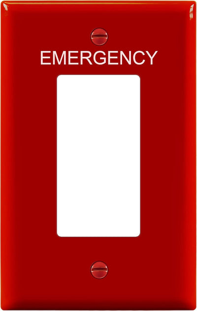 Interruptor decorativo pared UL 4.88x3.11" rojo