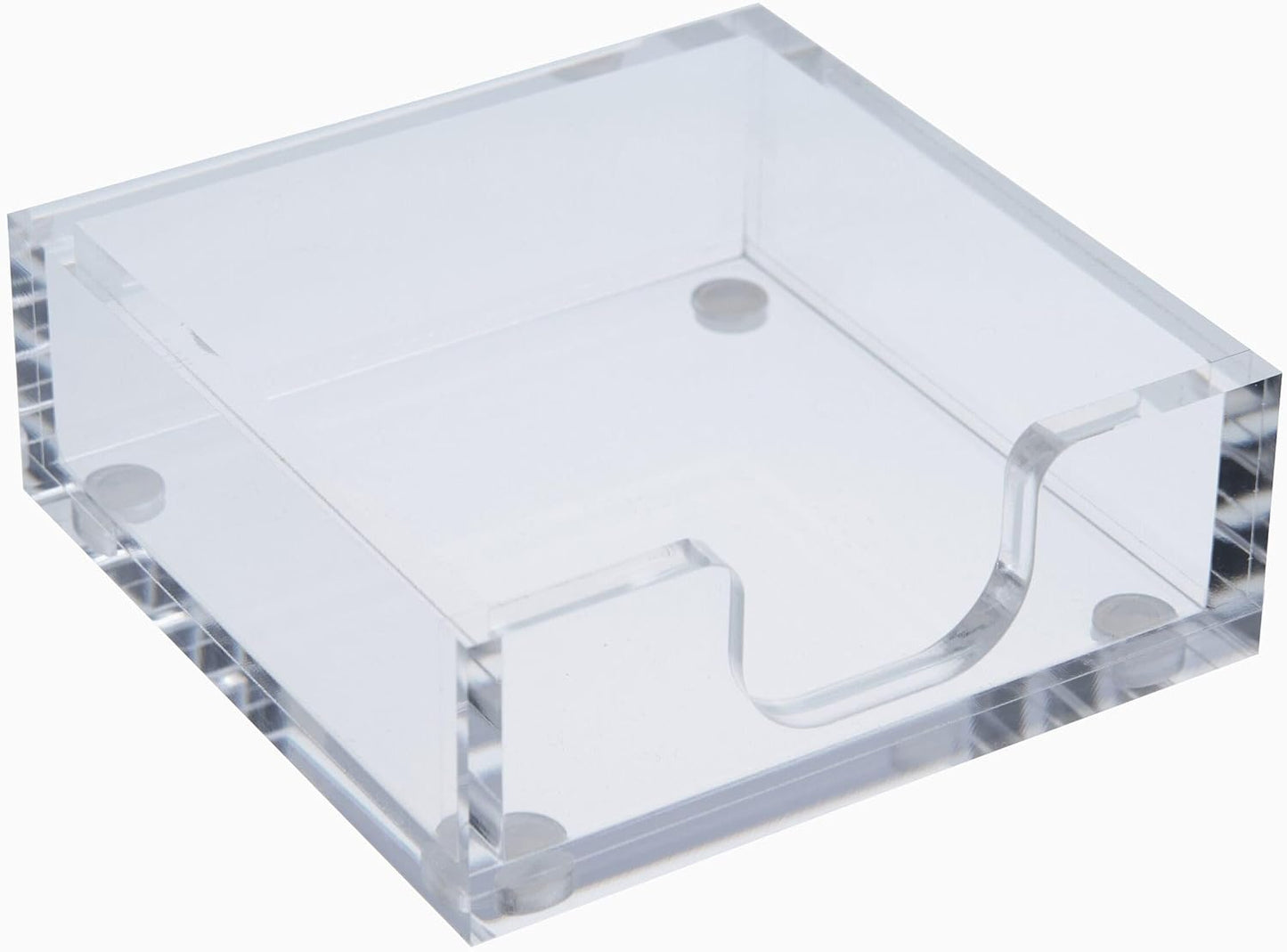 Soporte adhesivo acrílico transparente 3.5x3.5x1.3