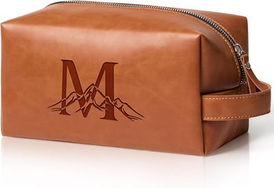 Neceser viaje hombre piel sintética impermeable bolsa afeitar