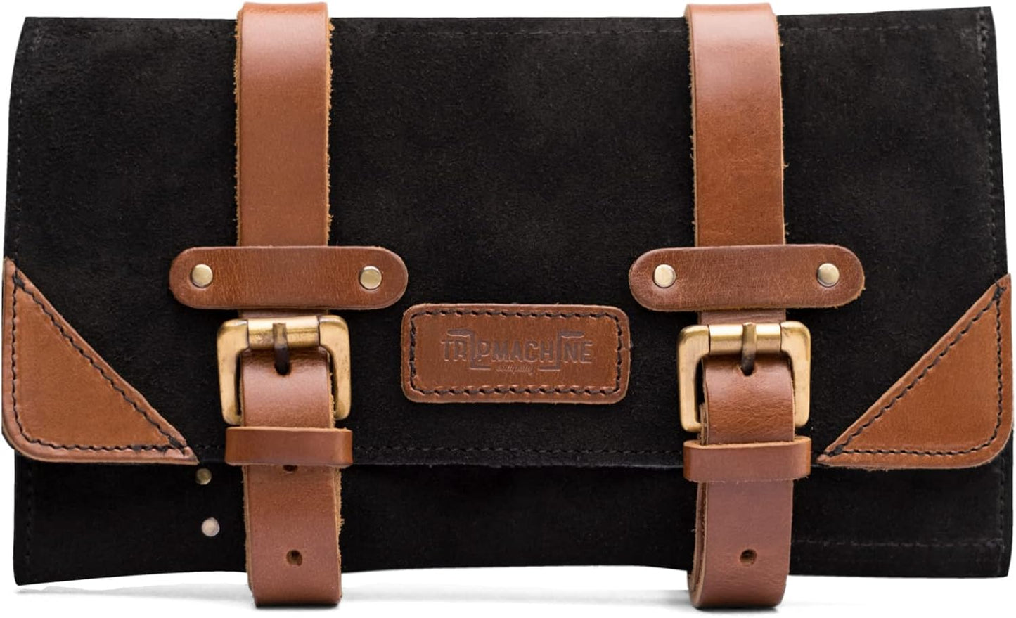 Rollo cuero bolsa negra herramientas