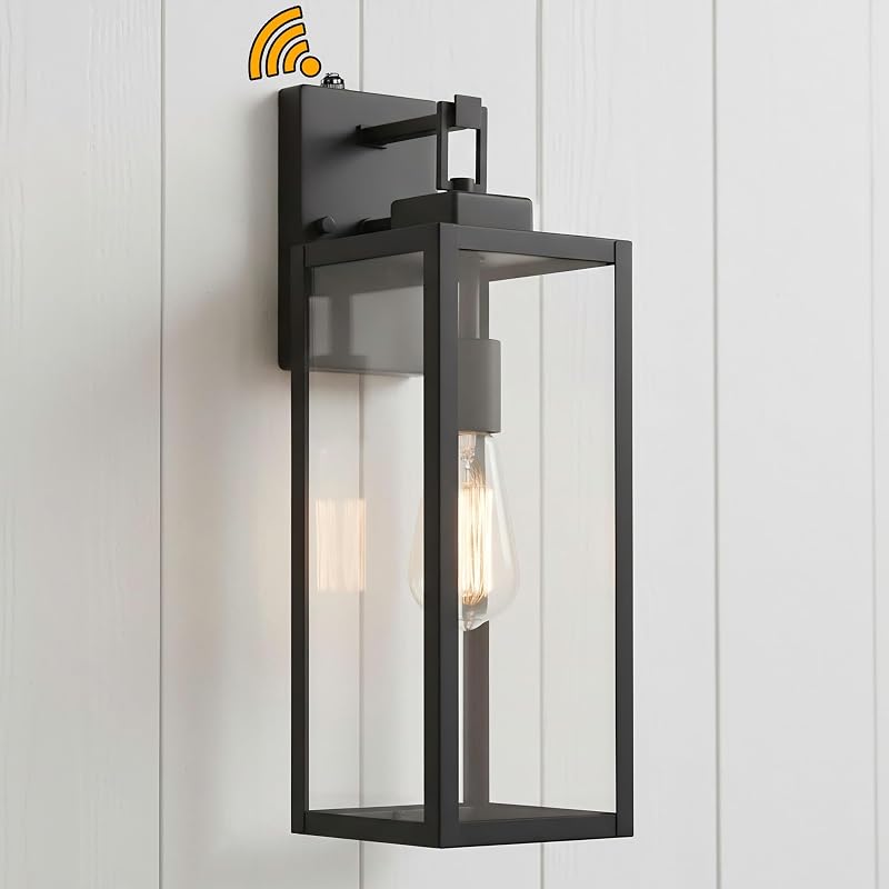 Aplique pared exterior 18pulg sensor luz atardecer amanecer