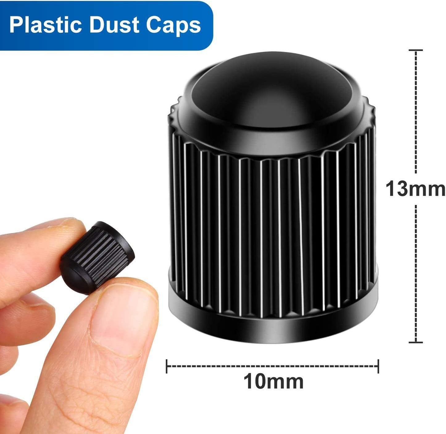 Tapones vástago válvula bicicleta auto motocicleta 60uds negro