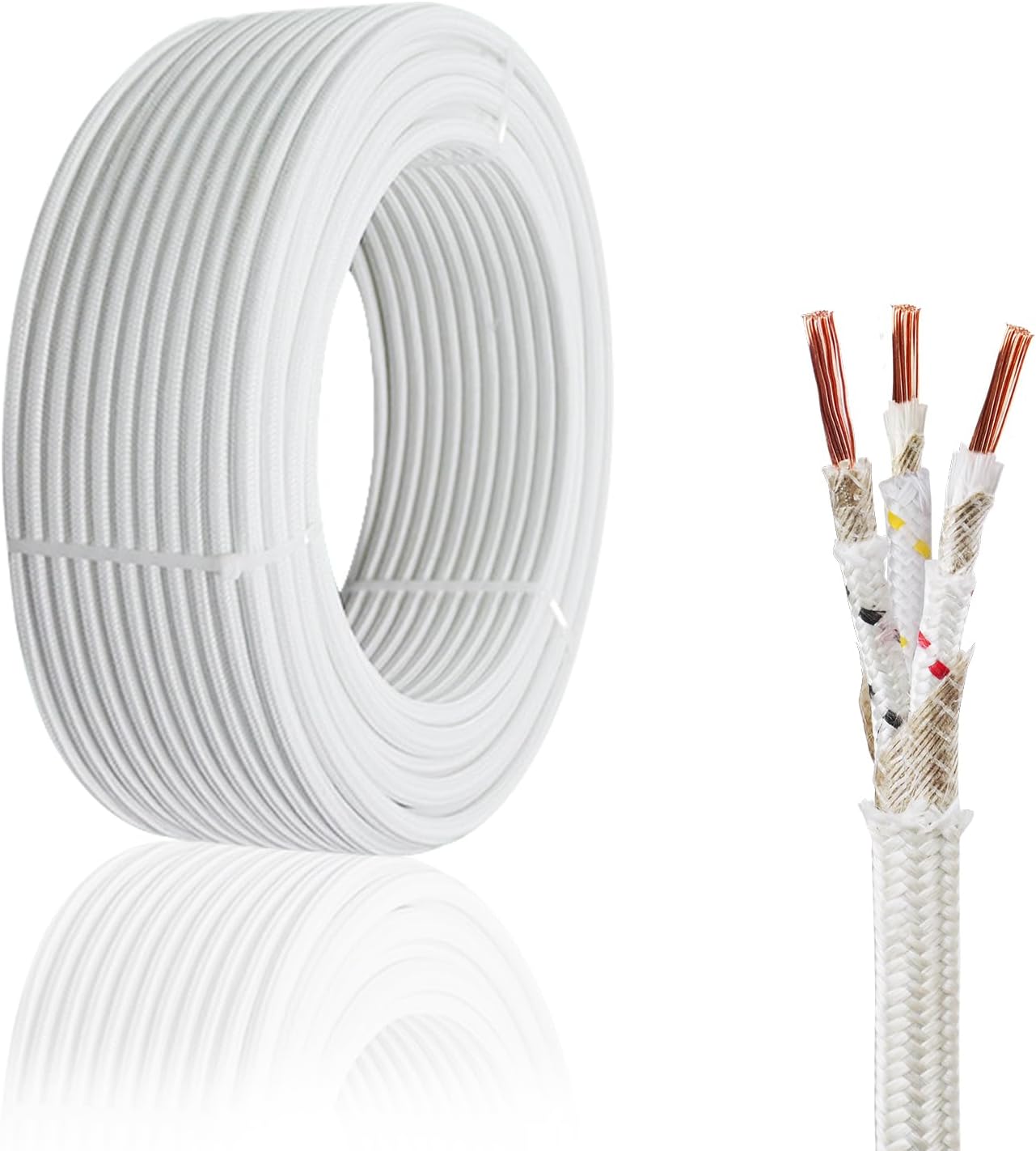 Cable alta temperatura 14 AWG fibra mica 25pies 3nucleos