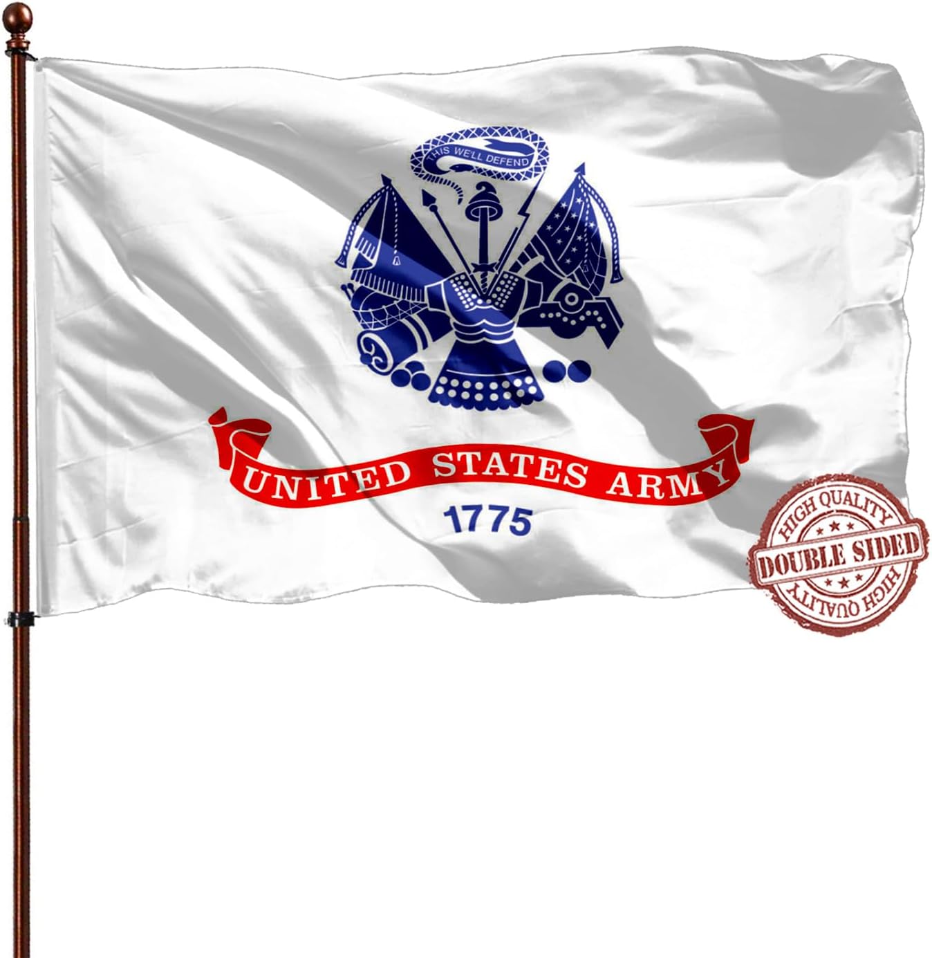 Bandera ejército EE.UU. 2x3 doble cara resistente con ojales