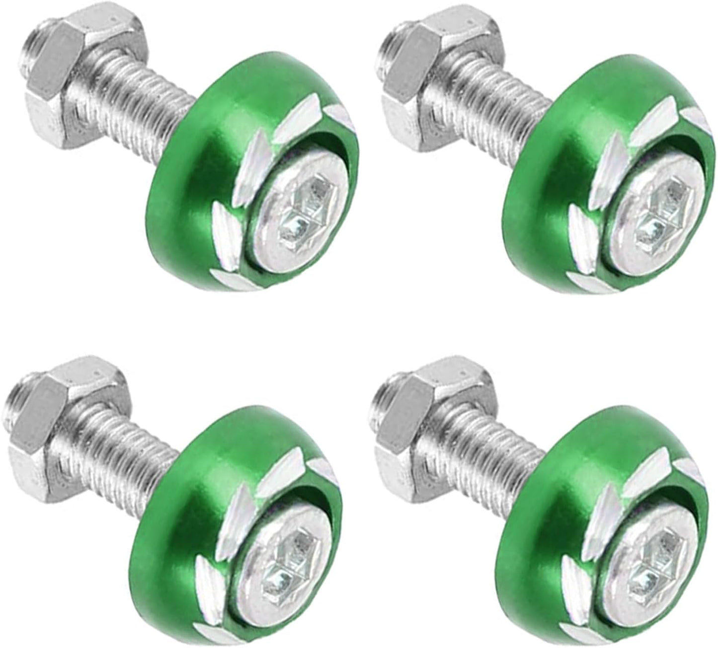 Tornillos decorativos para matrícula motocicleta M6 aluminio